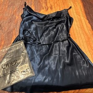 Cowl neckline mini dress